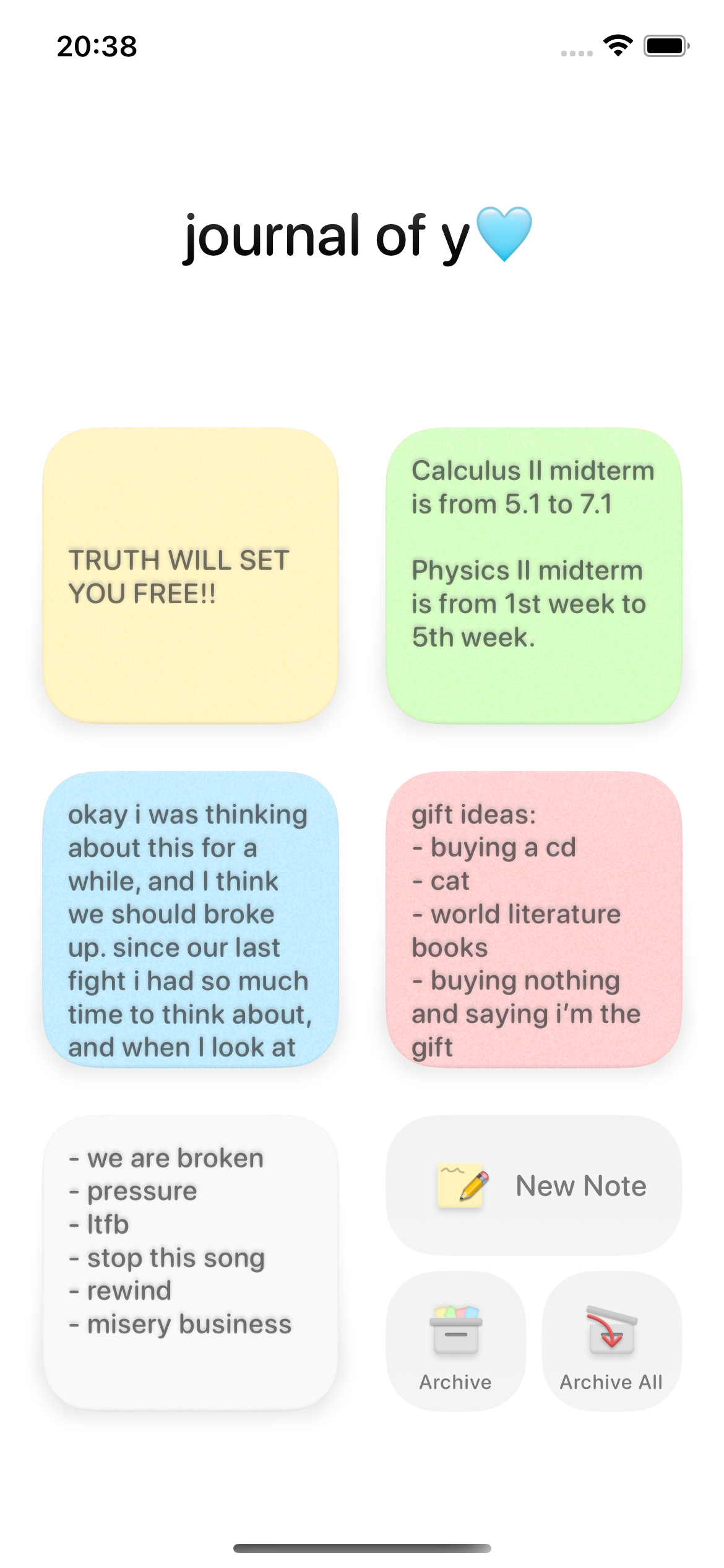 Postit (çıt) in-app screenshot.